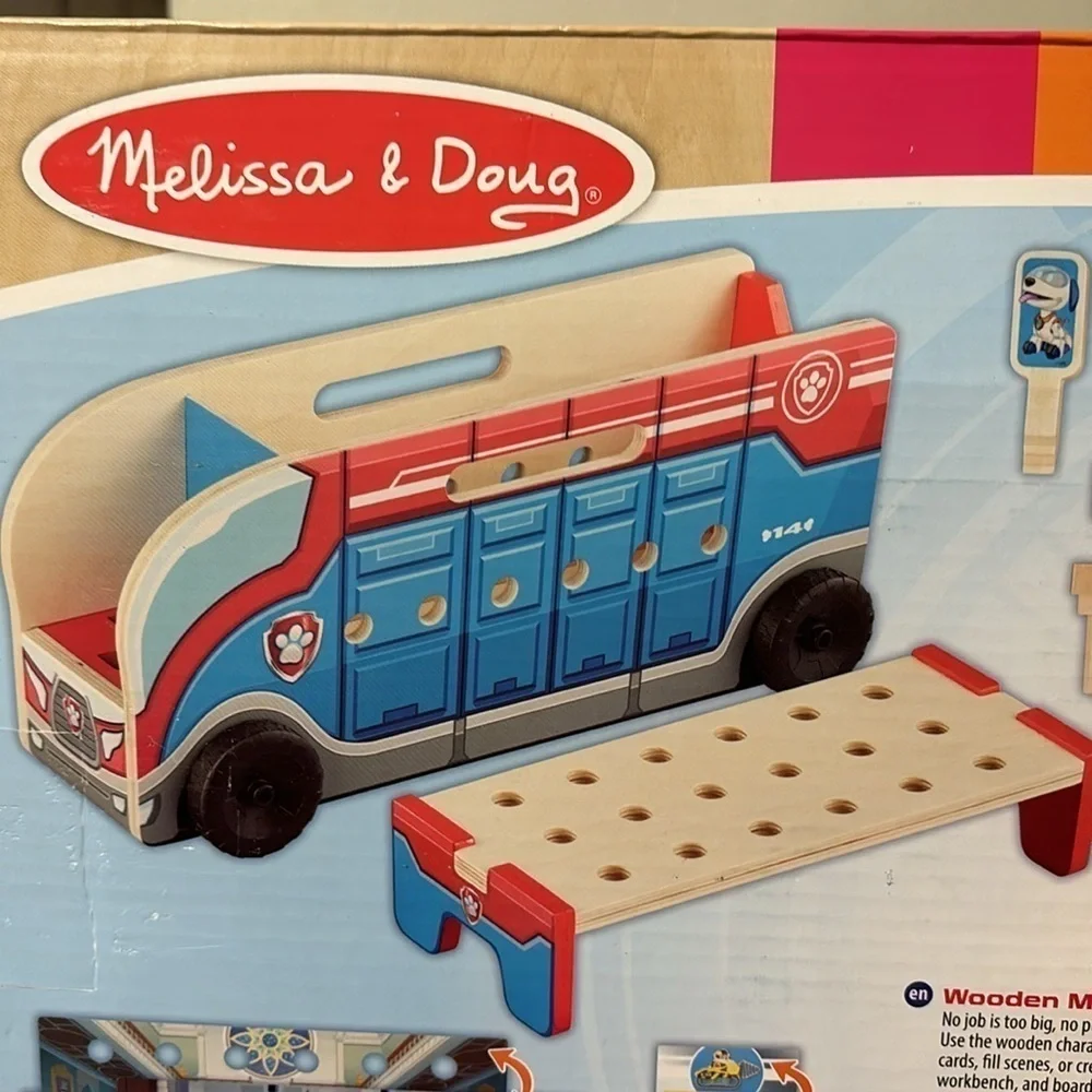 NIB! Melissa & Doug PAW Patrol Match & Build Mission Cruiser